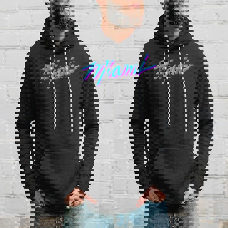 Miami -Aperwave Synthwave Anni '80 Stile Retro Felpa con cappuccio Regalos para él