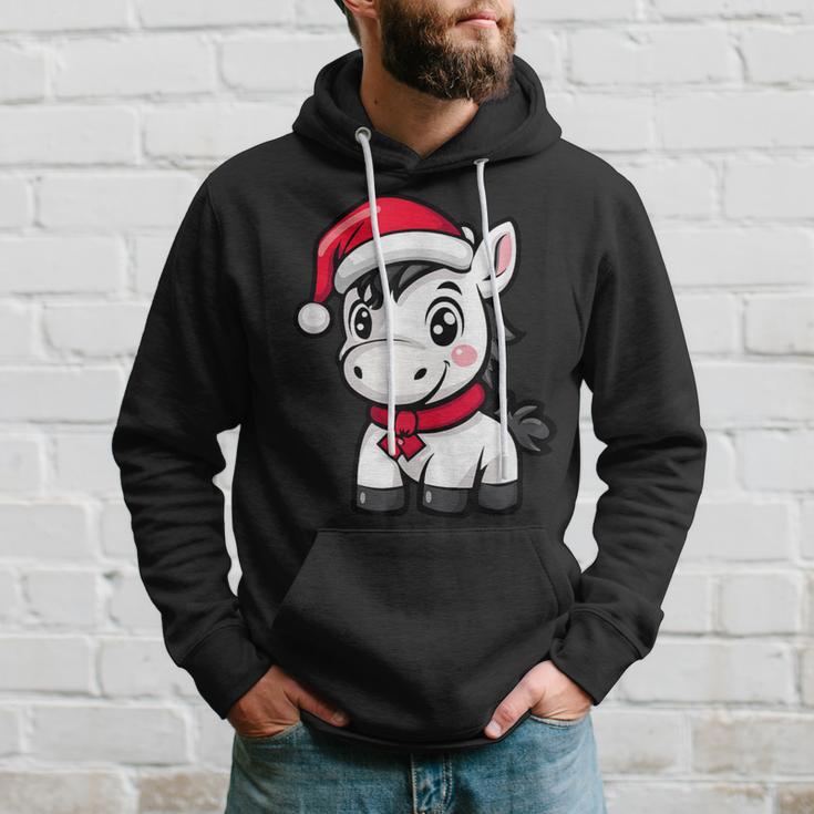 Niedlicher Weihnachtspferd-Comic Kapuzenpullover Geschenke für Ihn