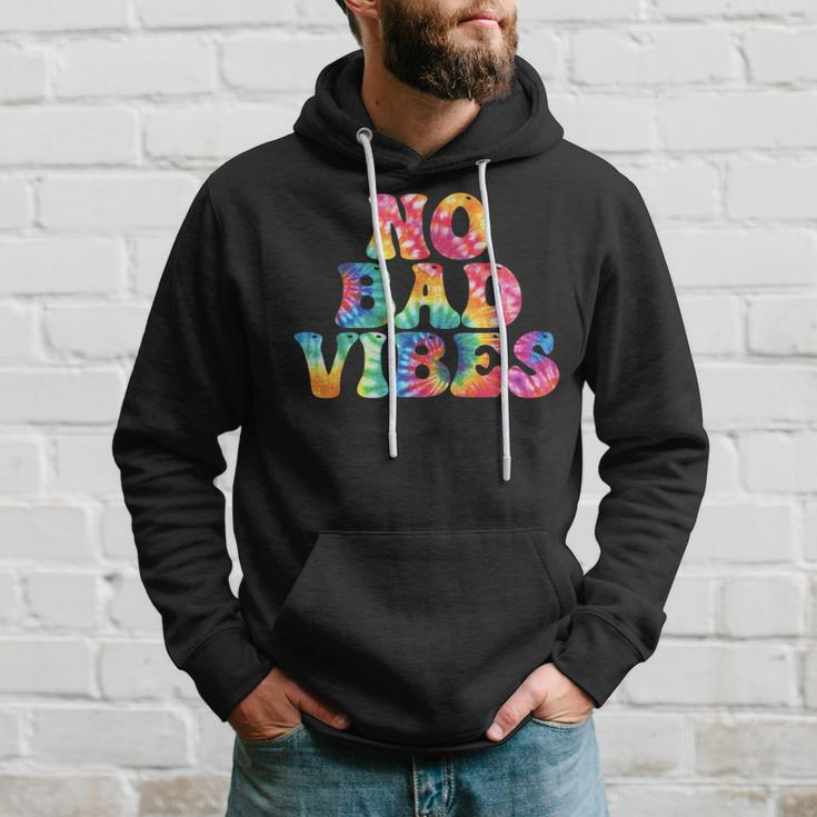 No Bad Vibes Awesome Summer Streetwear Tie Dye Hoodie Gifts for Him