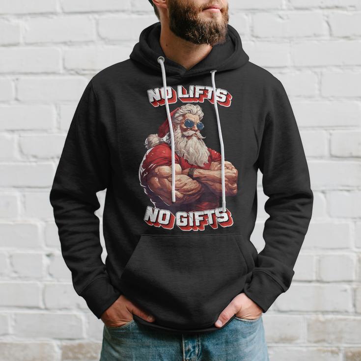 No Lifts No Buff Santa Kapuzenpullover Geschenke für Ihn