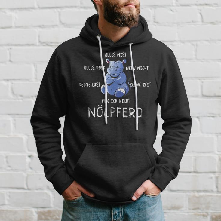 Nölpfer Nörgelndes Nö Saying Hippo Fun Word Game Kapuzenpullover Geschenke für Ihn