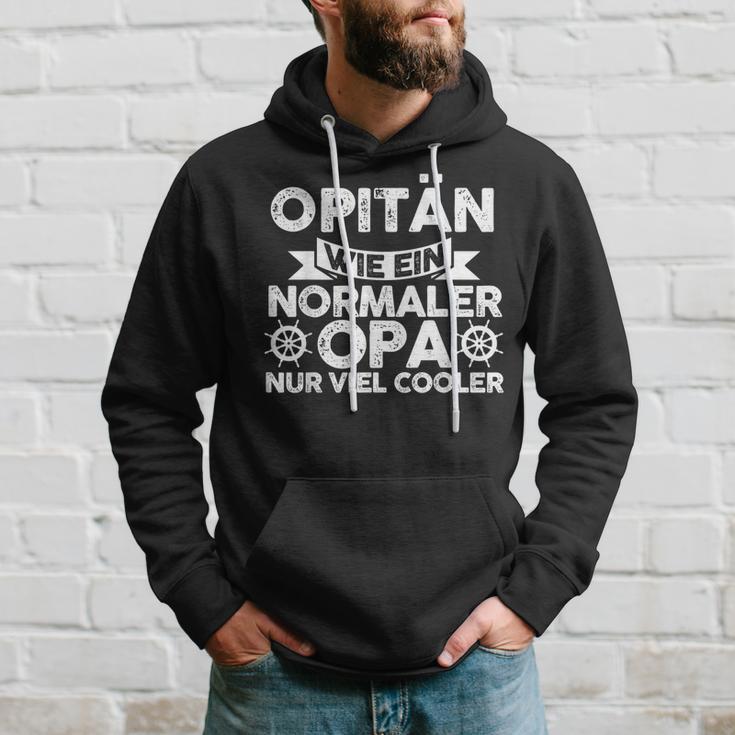 Opitän Wie Ein Normal Grandpa Captain's Kapuzenpullover Geschenke für Ihn