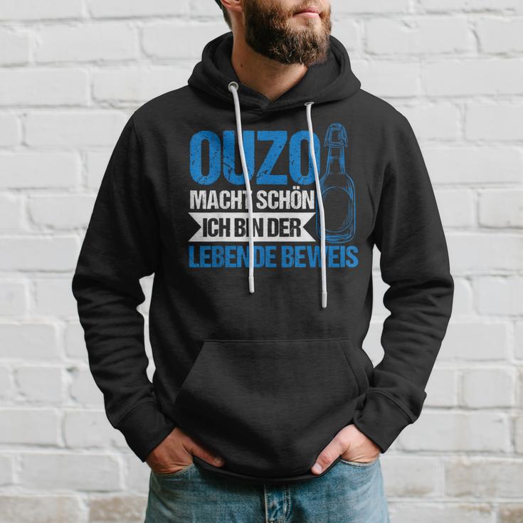 Ouzo Macht Schön Ich Bin Der Lebende Beweis Kapuzenpullover Geschenke für Ihn