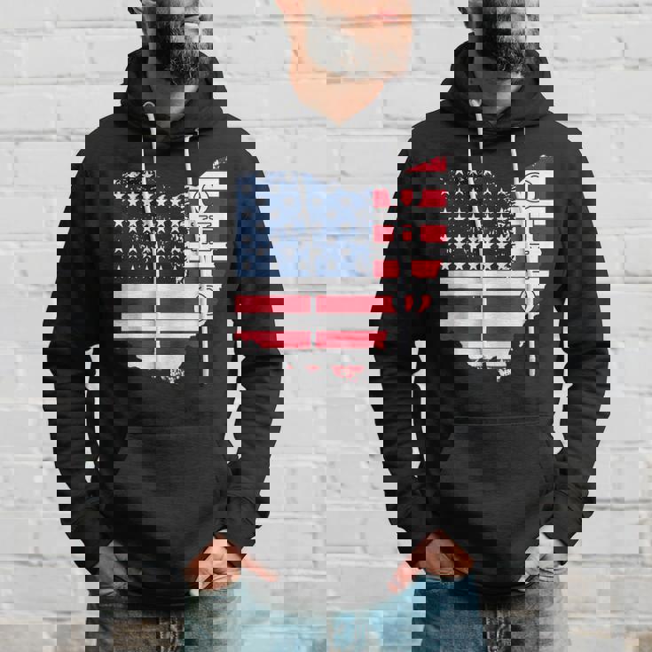 Patriotic American Flag Ohio State 4Th Of July Hoodie Gifts for Him