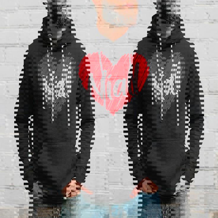 Personalized Name Niall Heart I Love Niall Hoodie Gifts for Him