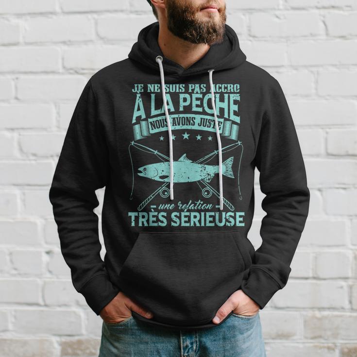 Sweat à Capuche Humour Pêcheur - Design Drôle Poisson Et Canne à Pêche - Cadeau Pour Pêcheur
