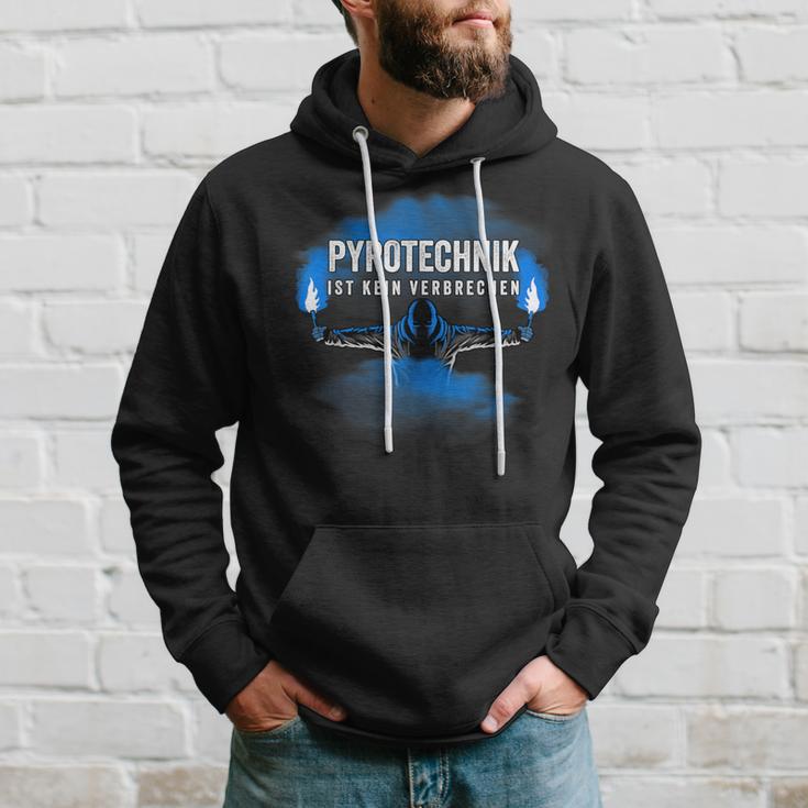 With Pyrotechnik Ist Kein Krim Pyro Bengalo Blue Kapuzenpullover Geschenke für Ihn