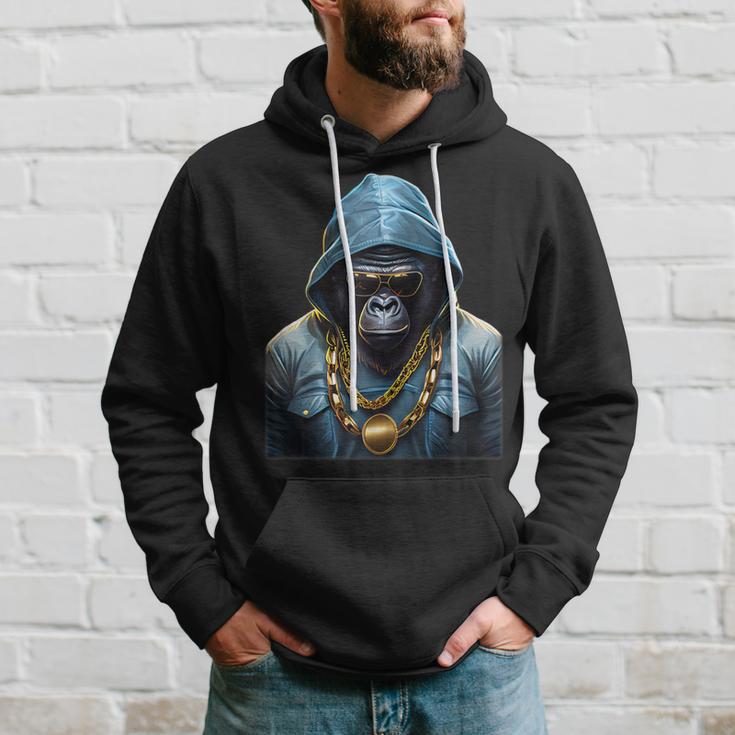 Rapper Gorilla I Retro Hip Hop I Gorilla Hip Hop Gangster Kapuzenpullover Geschenke für Ihn