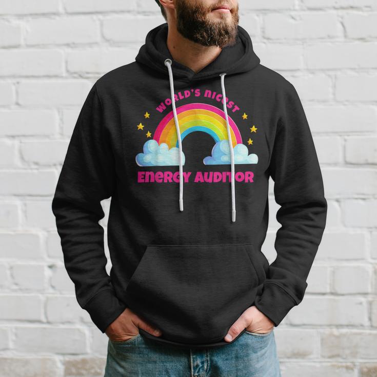 Regenbogen Retro World's Netteste Energie Auditor Kapuzenpullover Geschenke für Ihn