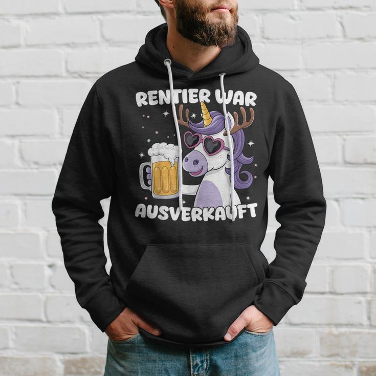 Reindeer War Ausverkauft Christmas Unicorn Kapuzenpullover Geschenke für Ihn