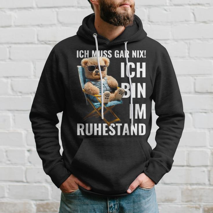 Rente 2024 Pensioner Bear I Must Have Nix Kapuzenpullover Geschenke für Ihn