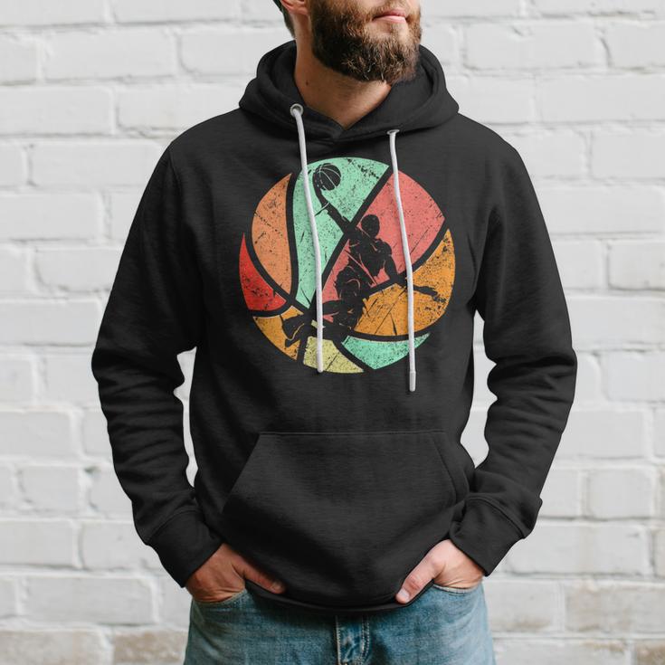 Retro Basketball Player Dunk Silhouette Kapuzenpullover Geschenke für Ihn