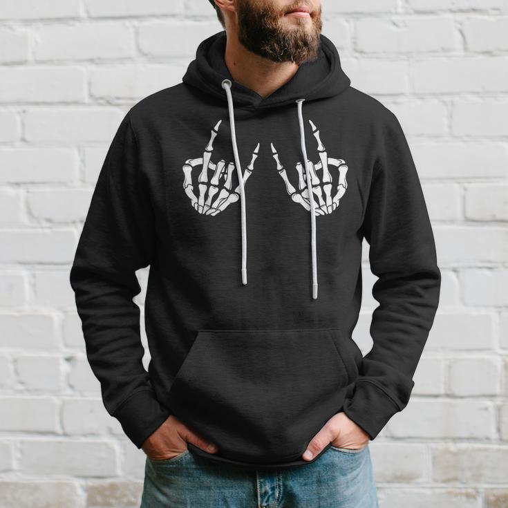 Rock & Roll Skeleton Hand Kapuzenpullover Geschenke für Ihn