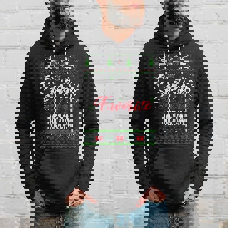 Santas Favorite Mexican Mexico Christmas Ugly Sweater Xmas Hoodie Gifts for Him