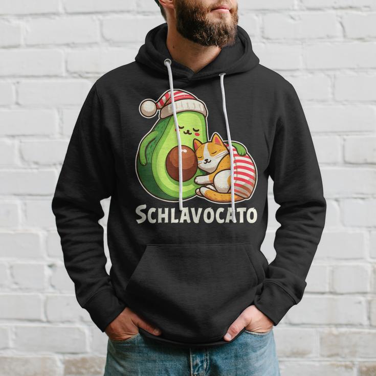 Schlavocato Official Sleep Pyjamas Sleep Avocado Cat Kapuzenpullover Geschenke für Ihn