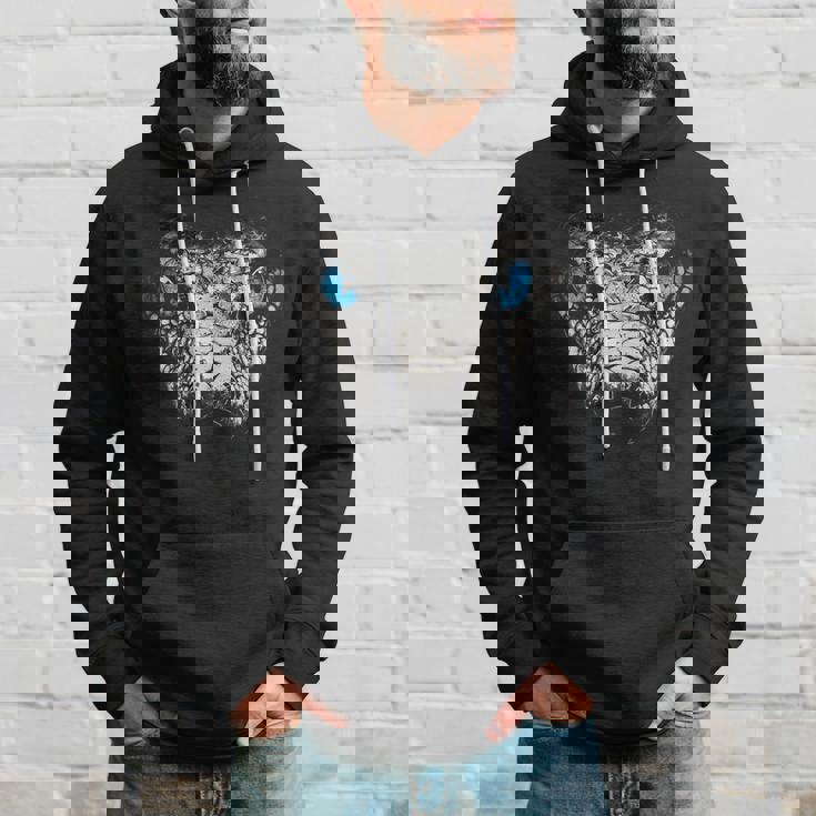 Serpiente Animal Motivo Ojos Azules Arte Serpiente Sudadera Regalos para él