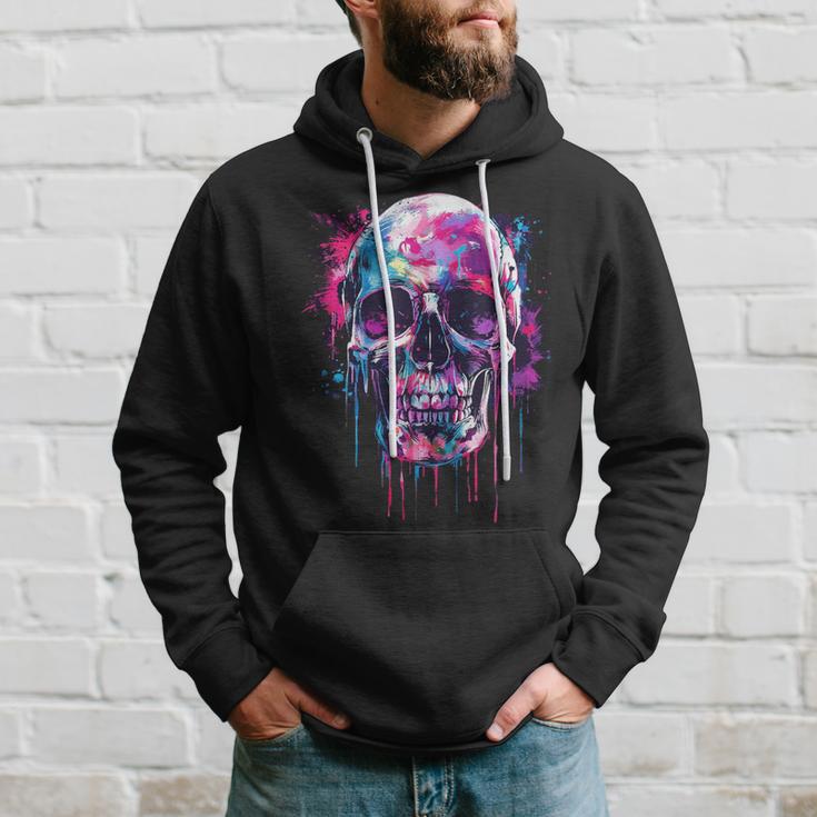 Skeleton Skull Biker Rocker Skull Punk Rock Kapuzenpullover Geschenke für Ihn