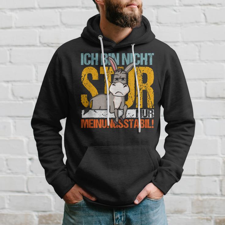 Statement Sturer Esel Ich Bin Nicht Stur Nur Meinungsstabil Kapuzenpullover Geschenke für Ihn