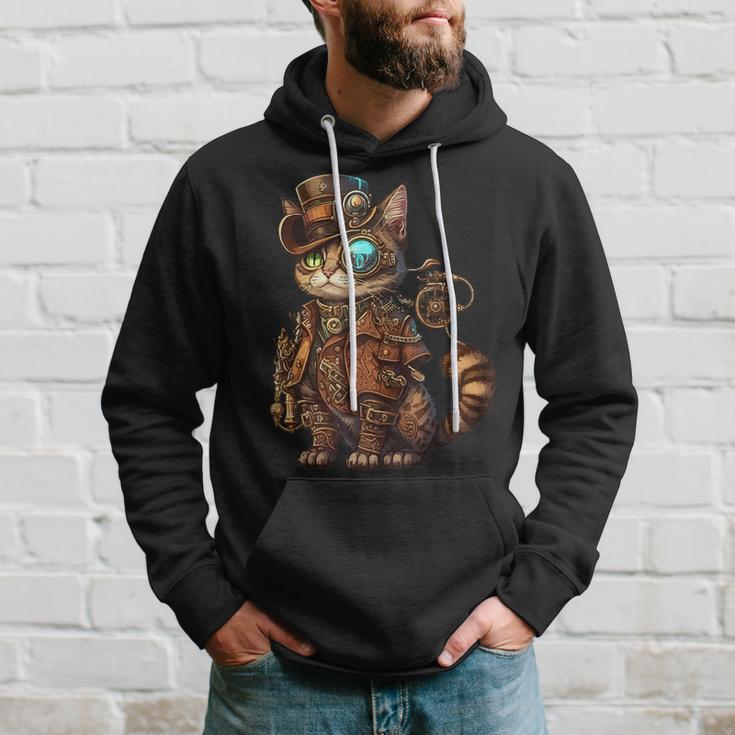 Steam Punk Cat Kitten Kitty Steampunk Kapuzenpullover Geschenke für Ihn