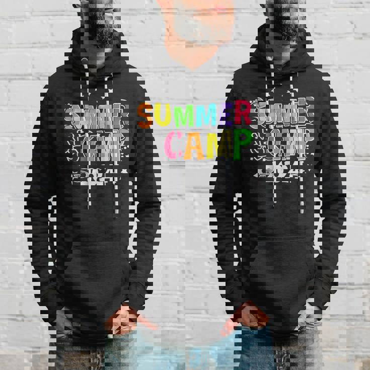 Summer Camp Happy Camper Vacation Matching Family Group Hoodie Gifts for Him