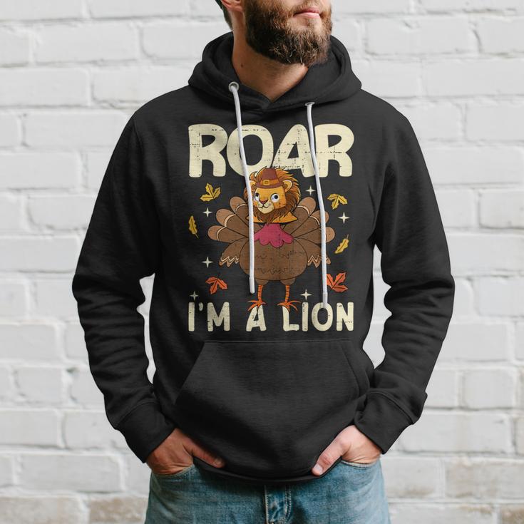 Thanksgiving Fake Lion Thanksgiving Turkey Lion Hoodie Gifts for Him