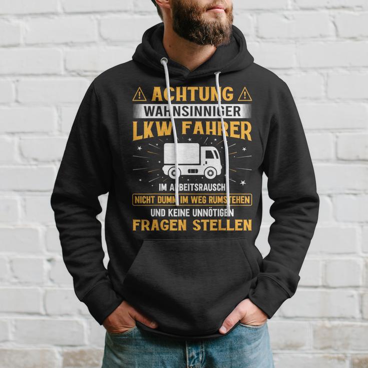 Truck Driver Achtung Insane Truck Driver Kapuzenpullover Geschenke für Ihn