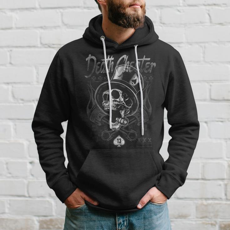 Vintage Death Cheater Skull Kapuzenpullover Geschenke für Ihn