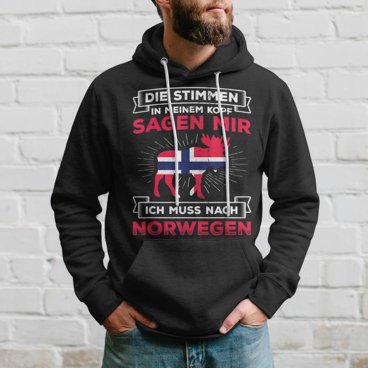 Voices Sagen Ich Muss Nach Norway Elk Flag Norway Kapuzenpullover Geschenke für Ihn