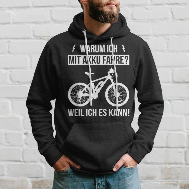 Warum Ich Mit Akku Fahre Weil Ich Es Kann E-Bicycle Kapuzenpullover Geschenke für Ihn