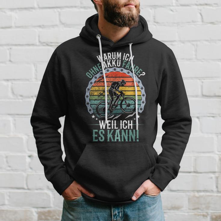 Warum Ich Ohne Akku Fahre Weil Ich Es Kann Retro Bicycle Kapuzenpullover Geschenke für Ihn