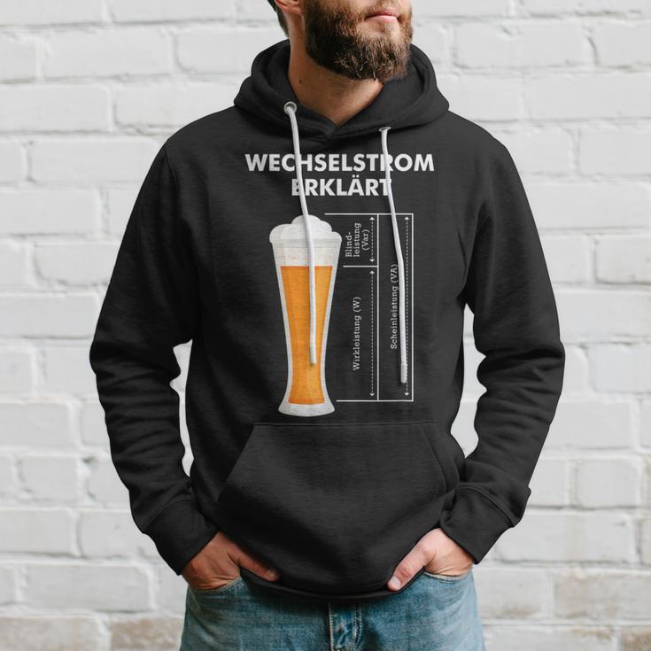 Wechselstromerklärt Bier Elektriker Technik Elektrotechnik Kapuzenpullover Geschenke für Ihn