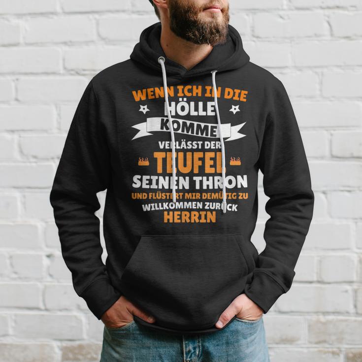 Wenn Ich In Die Hölle Kommen Whisperert Der Teufel Herr Kapuzenpullover Geschenke für Ihn