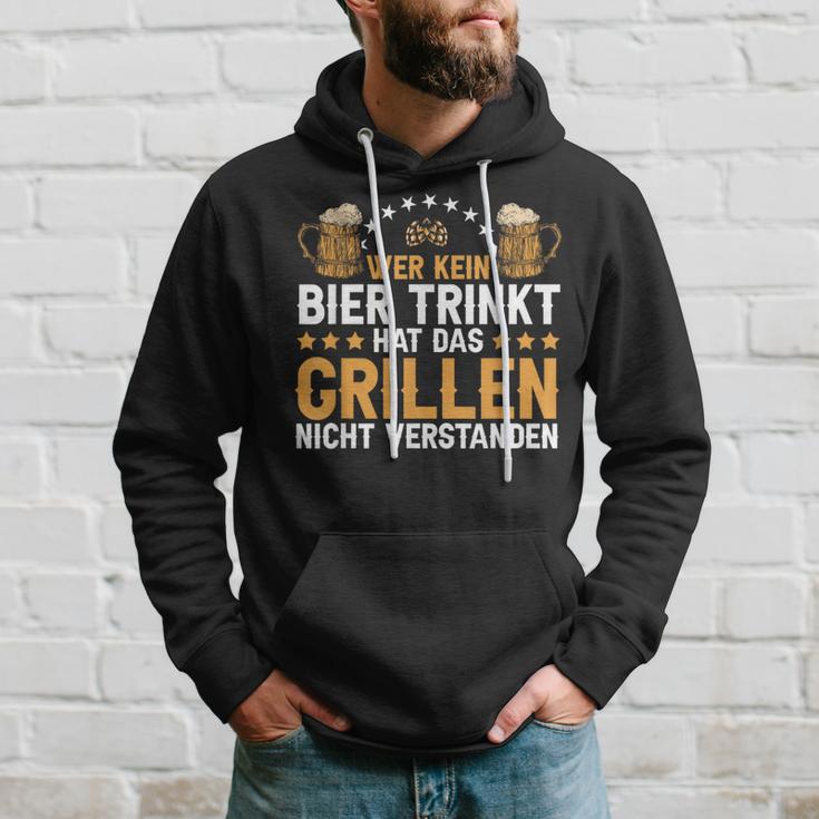 Wer Kein Bier Trinkt Grill Kapuzenpullover Geschenke für Ihn