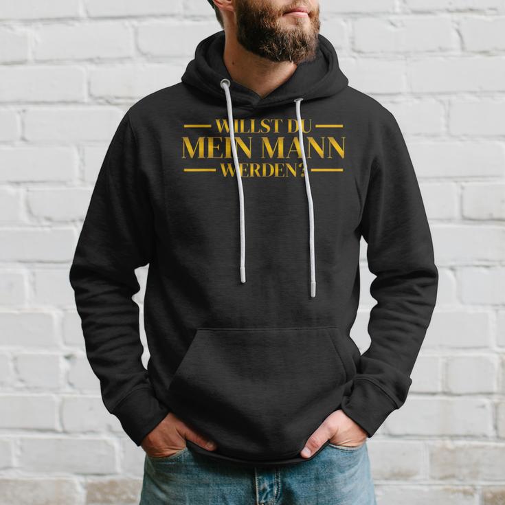 Willst Du Mein Mann Hochzeitsantrag Marriage Proposal Kapuzenpullover Geschenke für Ihn