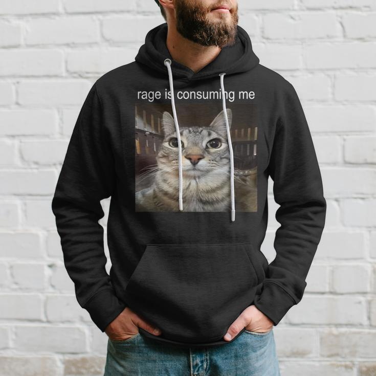 Wuterzehrt Mich Dummes Starrendes Katzen-Meme Kapuzenpullover Geschenke für Ihn