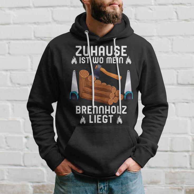 Zuhause Ist Wo Mein Brennholz Liegt Forestry Kapuzenpullover Geschenke für Ihn