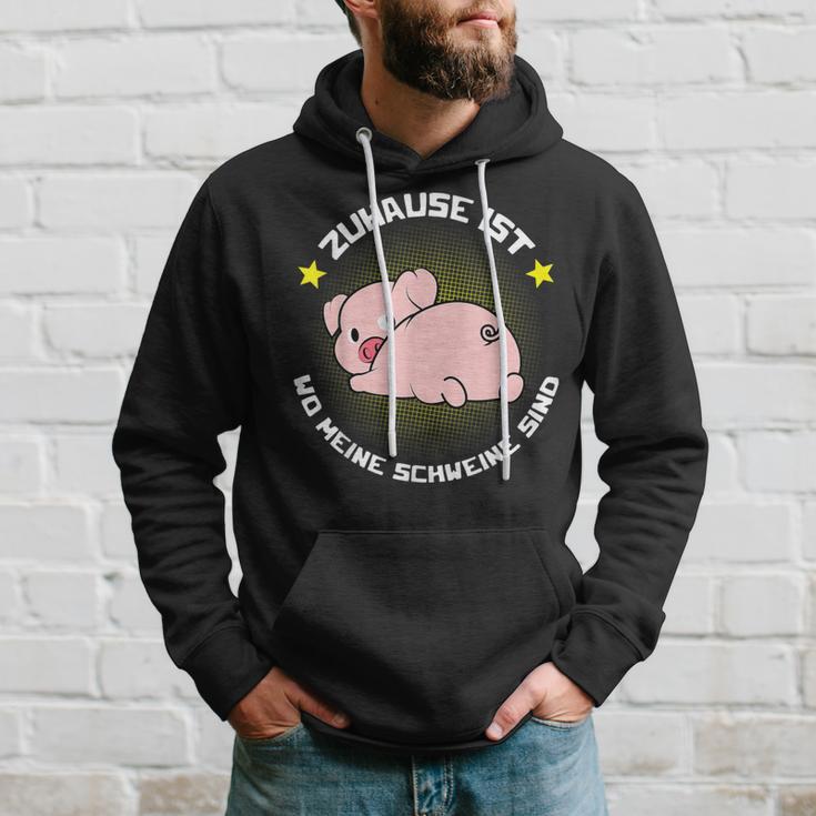 Zuhause Ist Wo Meine Schweine Sind Für Bauern & Farmers Kapuzenpullover Geschenke für Ihn