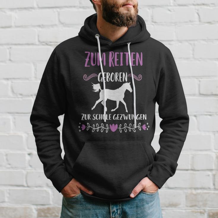 Zum Schule Gezwungen Zum Riten Geboren Pferd Riter Slogan Kapuzenpullover Geschenke für Ihn