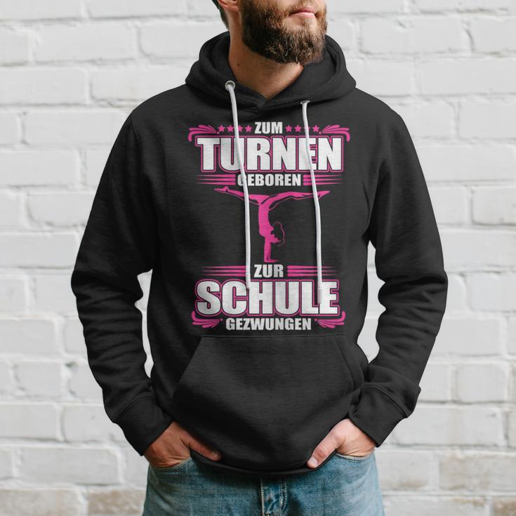 Zum Turnen Geboren Zur Schule Gezwungen Gymnastik Geschenk Kapuzenpullover Geschenke für Ihn