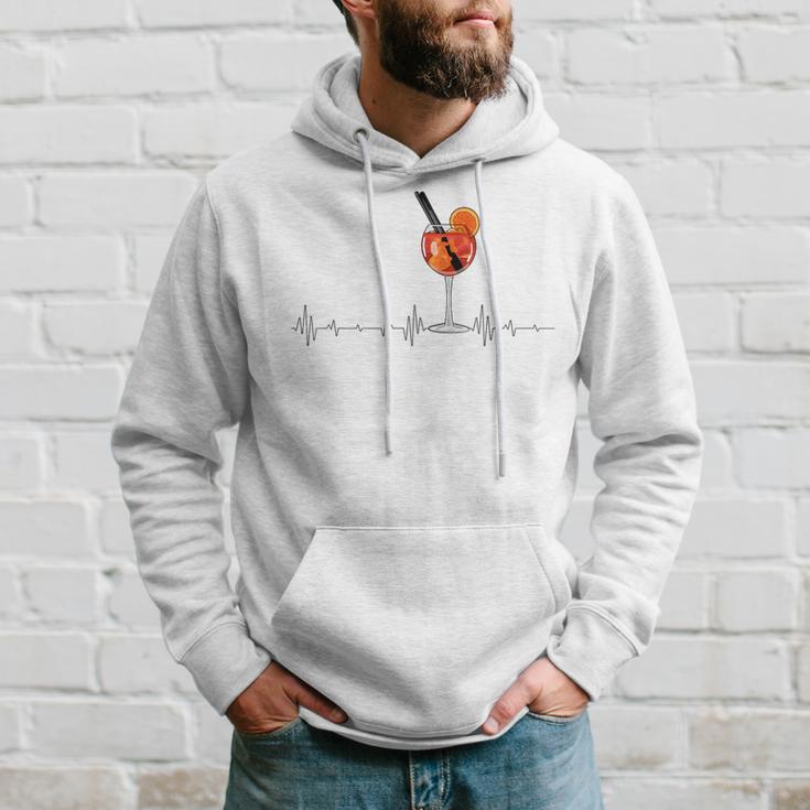 Aperitif Spritz Herzschlag Grafik Kapuzenpullover Geschenke für Ihn