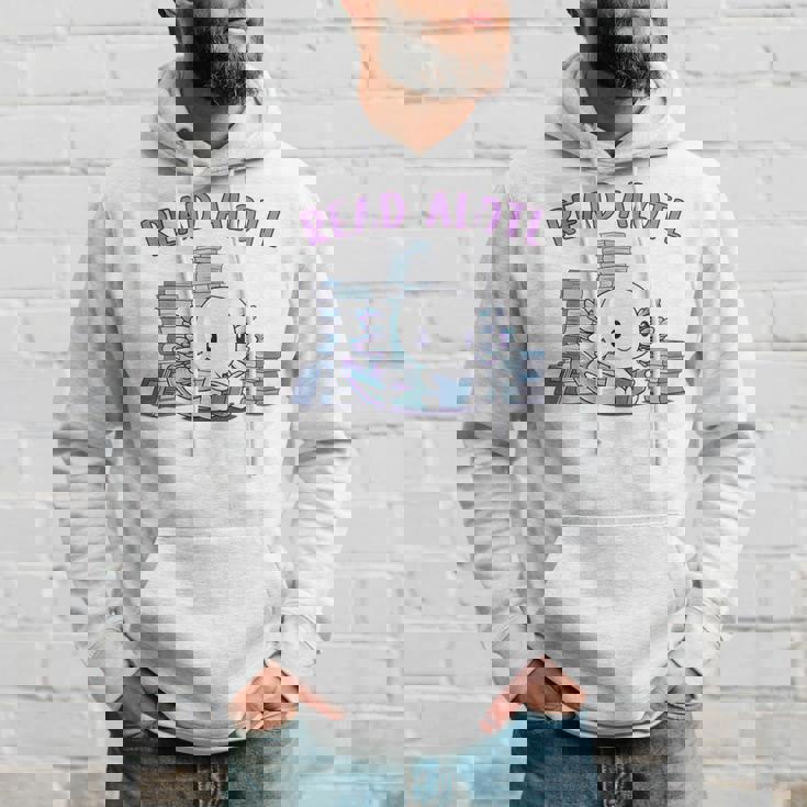 Axolotl Reading A Book Read Alotl Books Axolotl Book Hoodie Gifts for Him