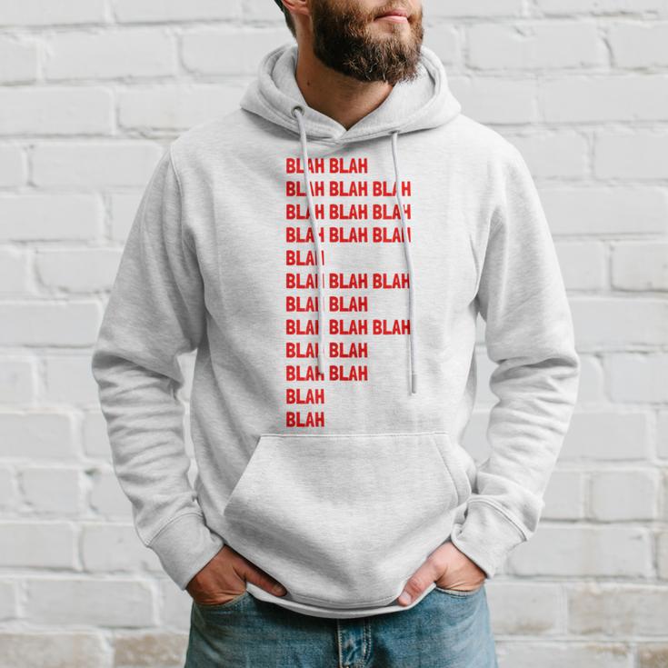 Blah Blah Geeky Red Lettering Hipster Kapuzenpullover Geschenke für Ihn