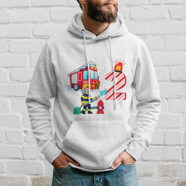 Children's Birthday Feuerwehr Aufgepasst Ich Bin Jetzt 2 Jahre Kapuzenpullover Geschenke für Ihn