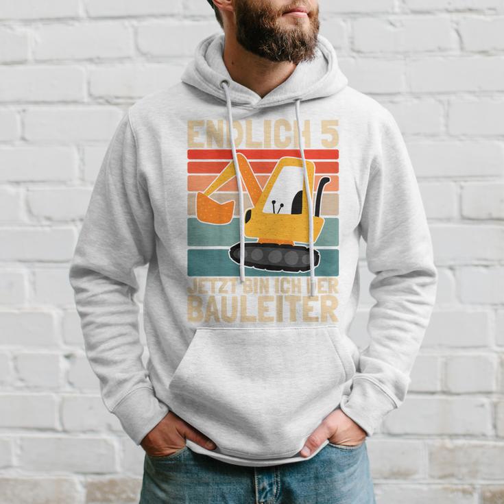 Children's Endlich 5 Jahre Jetzt Bin Ich Bauleiterintage Boy Digger Kapuzenpullover Geschenke für Ihn