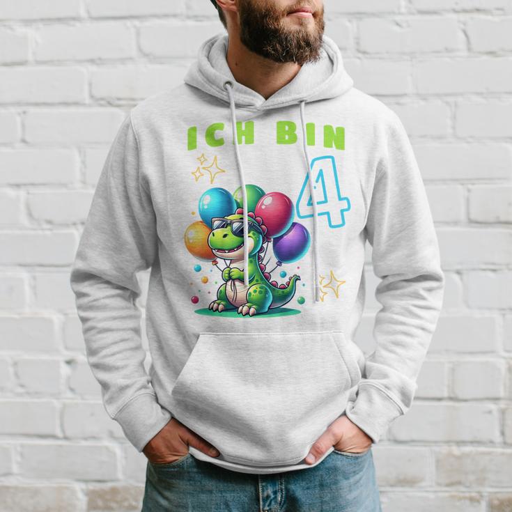 Children's Ich Bin 4 Jahre Alt Dino 4Th Birthday Kapuzenpullover Geschenke für Ihn