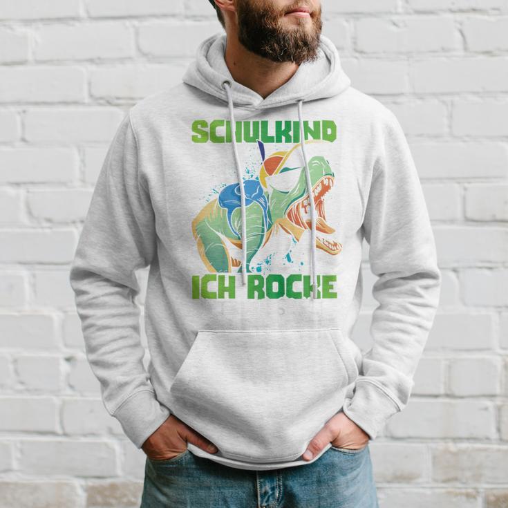 Children's School Child 2024 Dinosaur Ich Rocke Jetzt Die Schule Kapuzenpullover Geschenke für Ihn