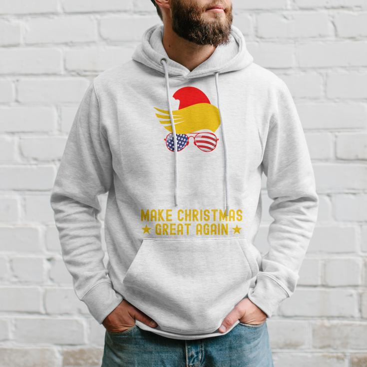 Make Christmas Great Again Lustiges Weihnachtsmanngesicht Kapuzenpullover Geschenke für Ihn