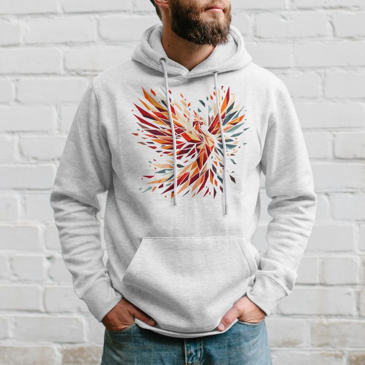 Cooles Phönix-Vogel-Symbol Im Kubismus-Kunst-Stil Weihnachten Kapuzenpullover Geschenke für Ihn