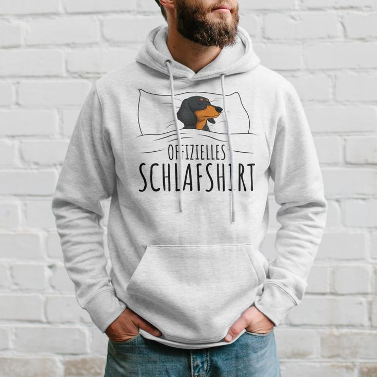 Dachshund Pyjama With Writing “Offizielles Schlaf” Idea Kapuzenpullover Geschenke für Ihn