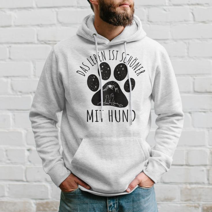 Das Leben Ist Schöner Mit Hund Gray Kapuzenpullover Geschenke für Ihn